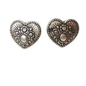 ANTIQUE HEART flower Earrings